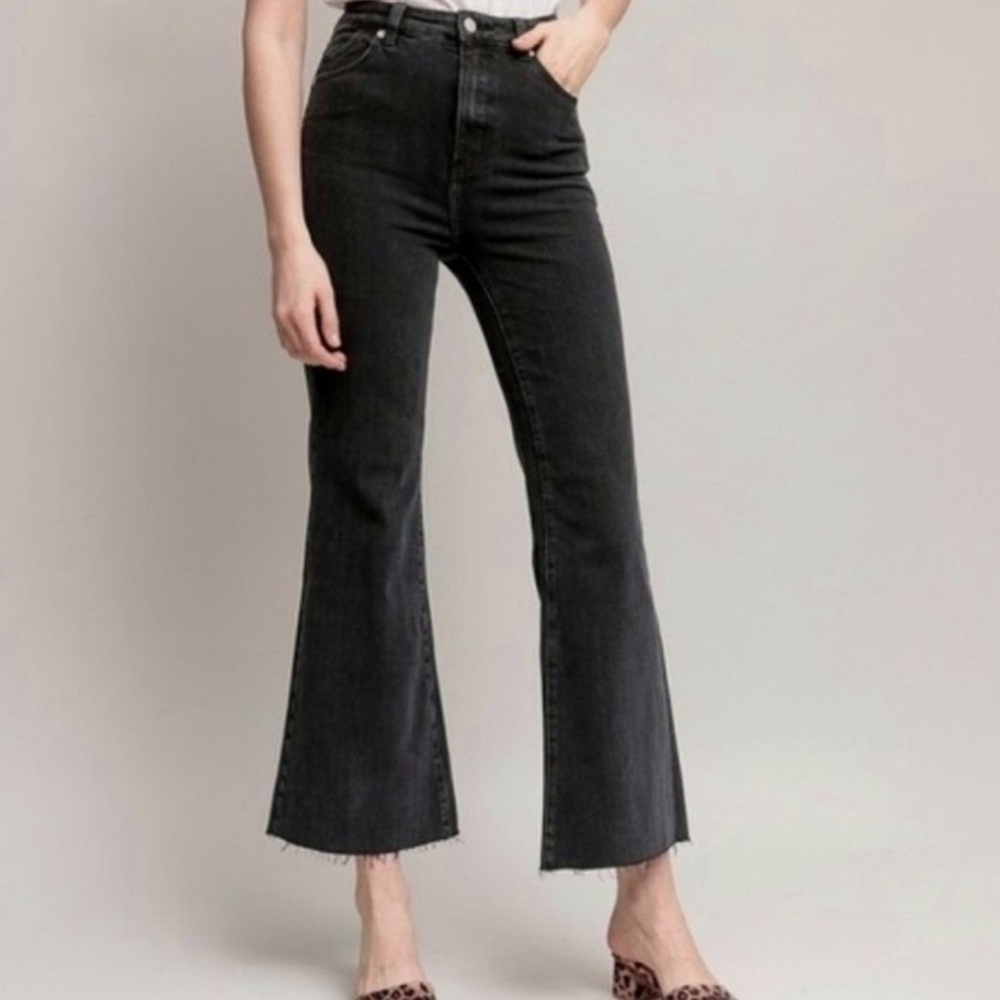 ROLLA'S Black High-Rise Flare Jeans